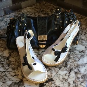 Adorable black and white slip ons